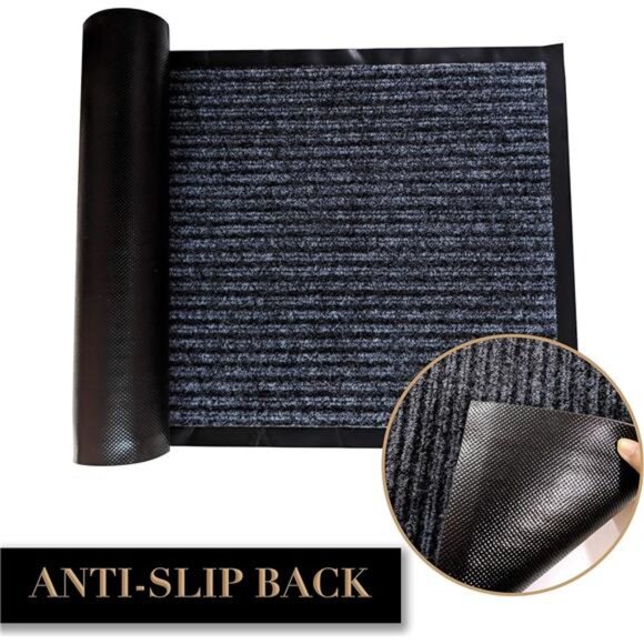 Durable Rubber Door Mat - Heavy Duty, Indoor/Outdoor, Easy to Clean, Waterproof - Picture 6 of 7